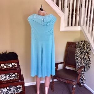 WHAT'S HOT Aqua One-Piece Culotte Dress - NWT